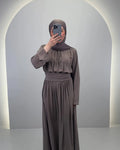 Robe de soirée Lale Taupe