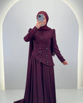 Robe de soirée Adela Marron