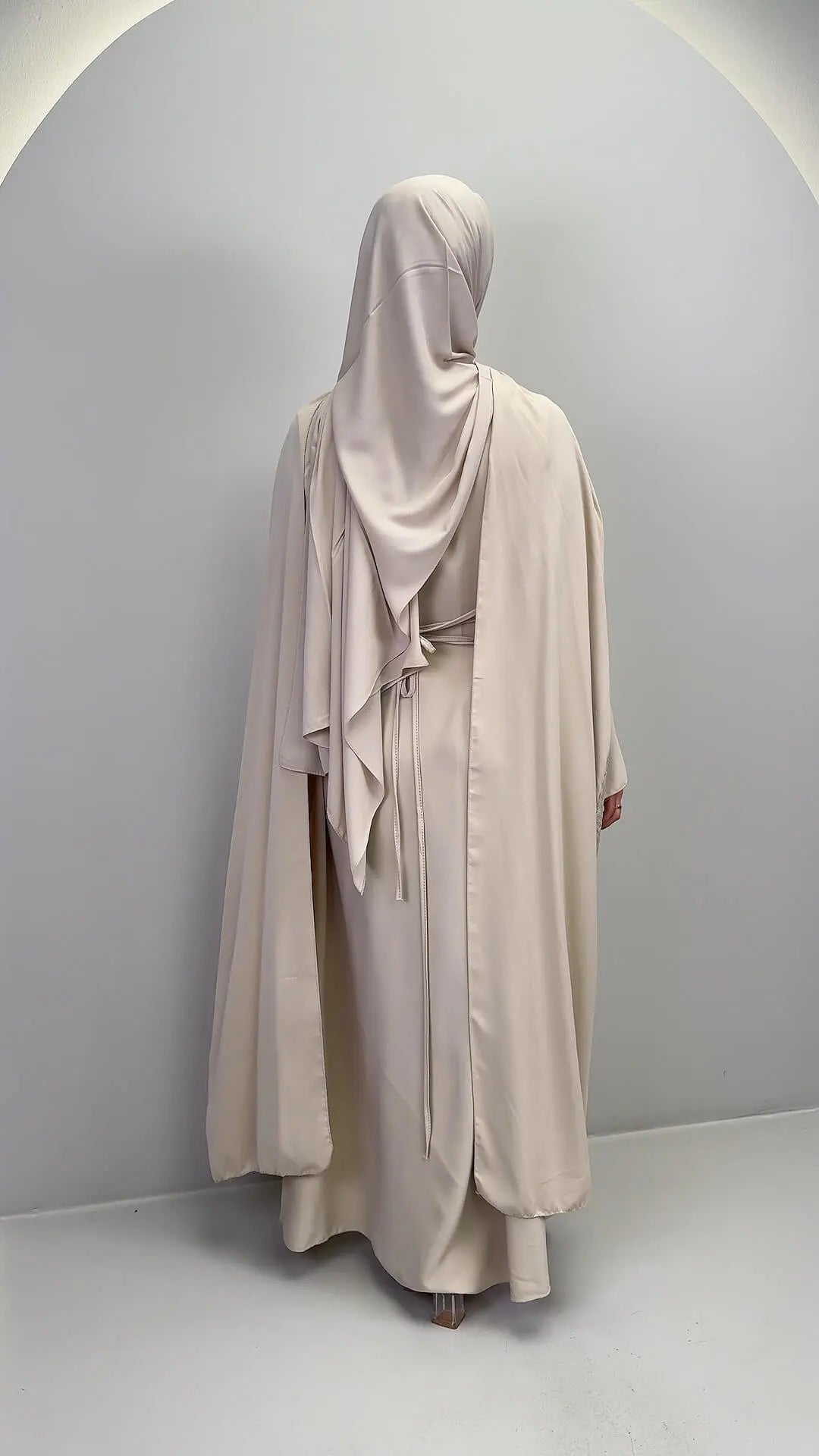 Robe de soirée beige