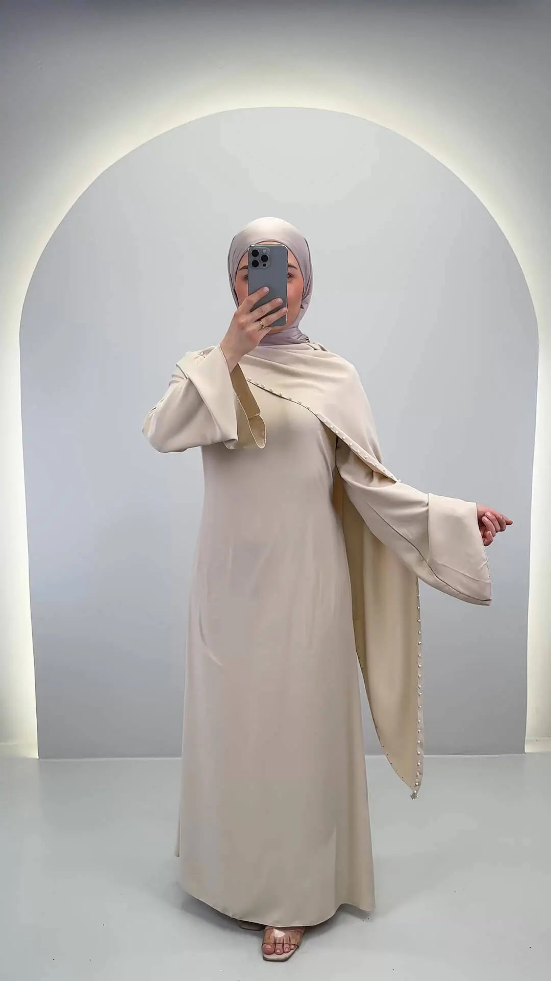 Zera evening dress beige