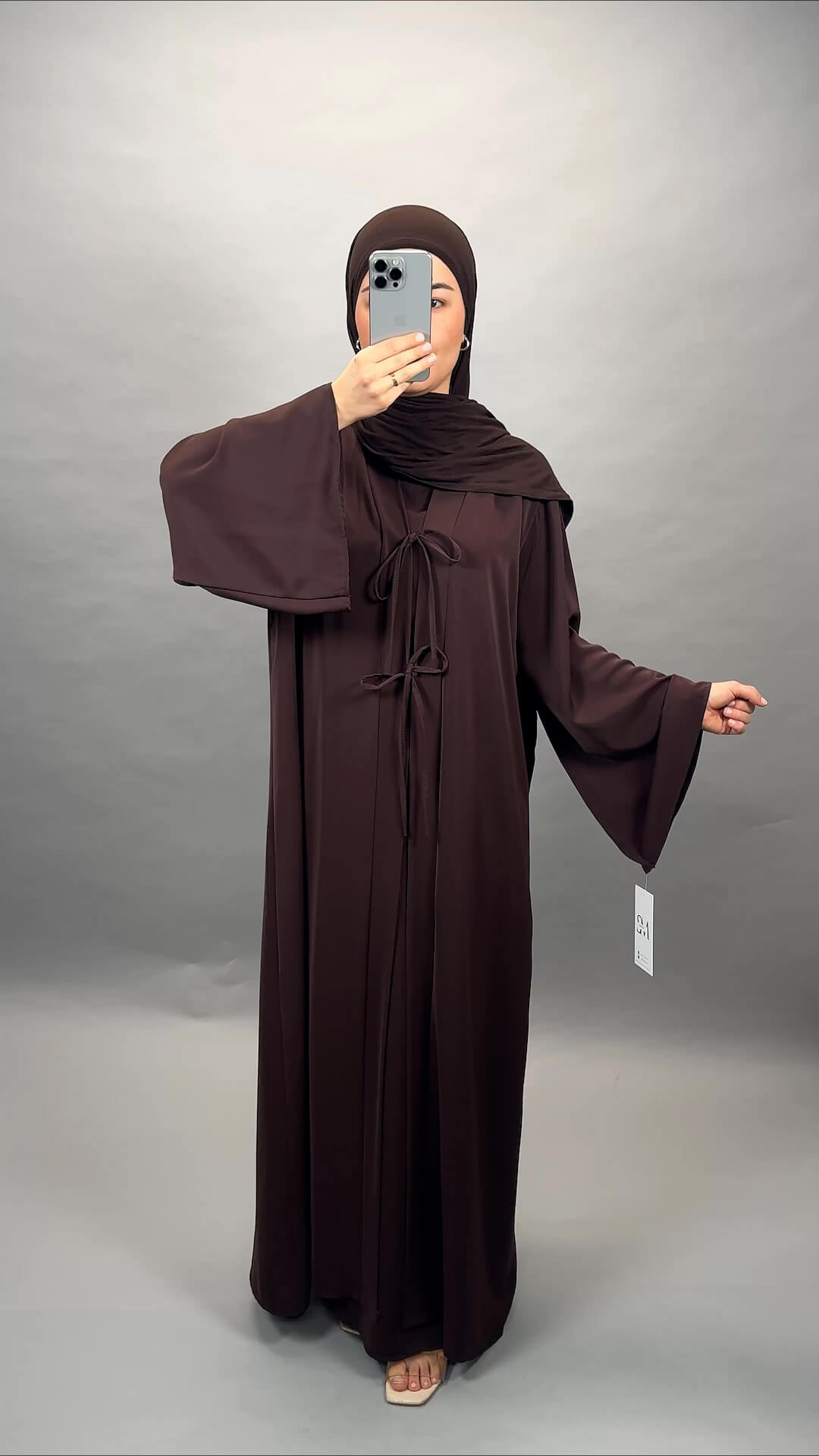 Ines Abaya 2-Teillig Marron
