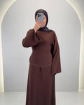 Robe de soirée Aramiel Marron