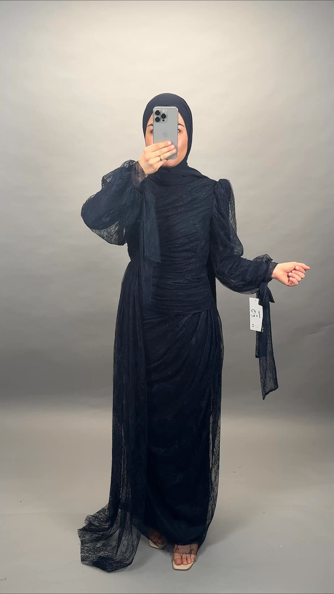 Simara robe de soirée bleu foncé