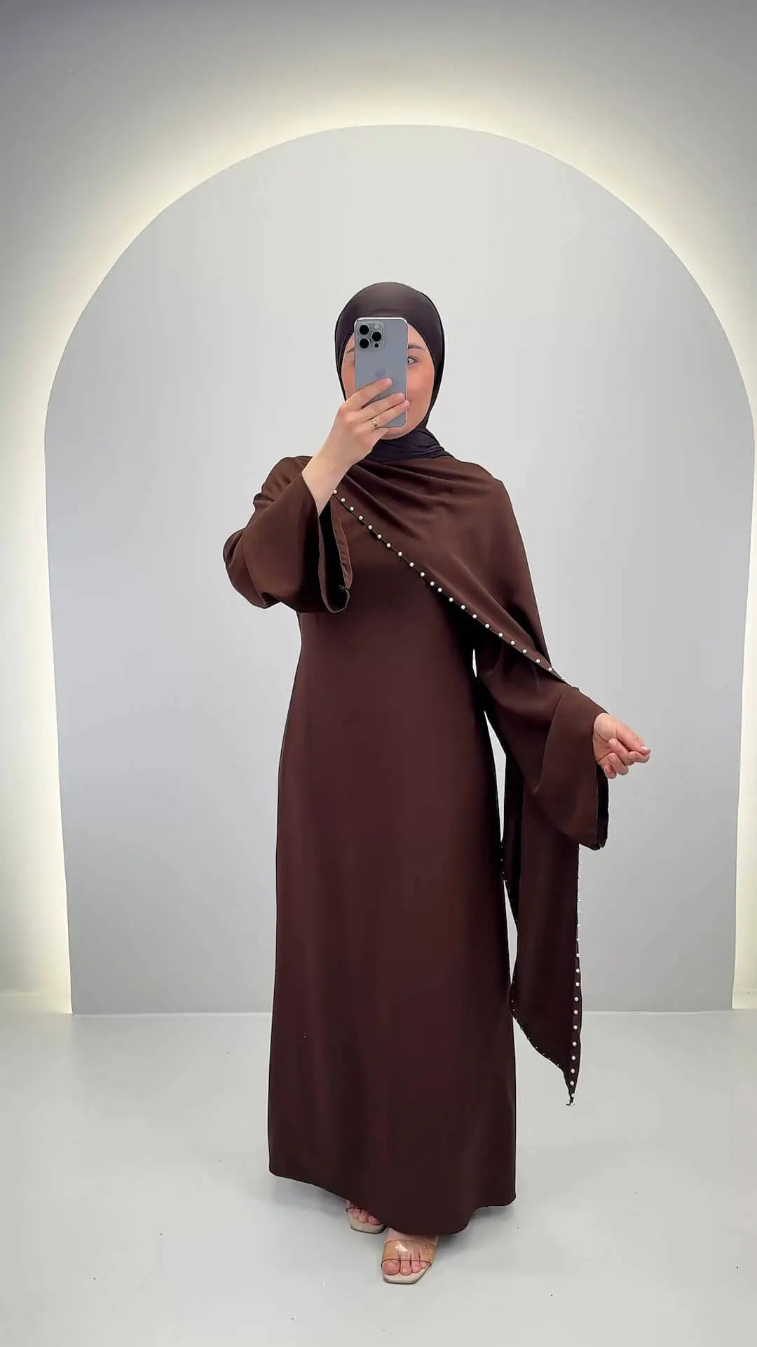 Zera evening dress brown