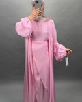 Abaya Gabiya Beige Rose