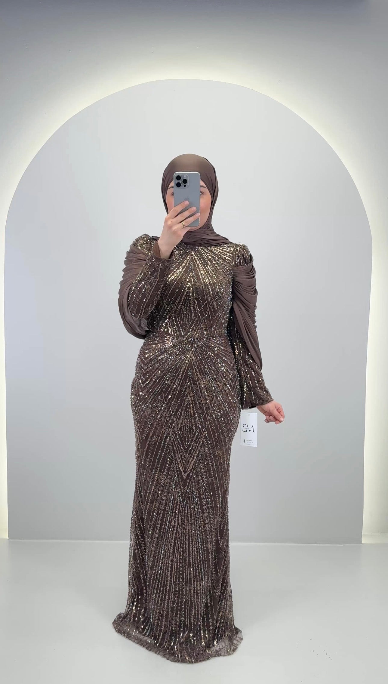 Esmiya Evening dress Brown