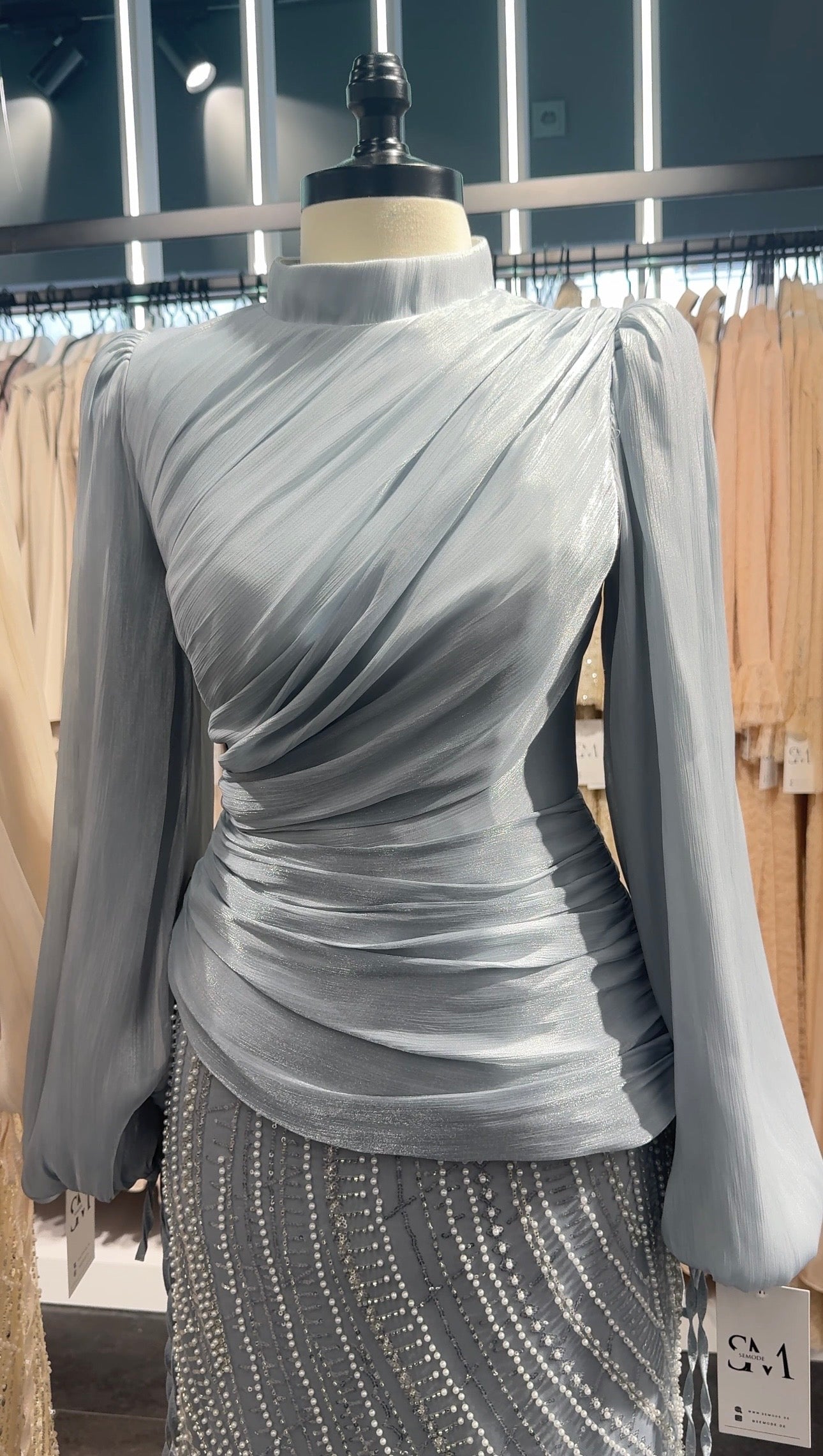 Robe de soirée Dian bleue
