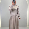 Estel Robe de Soirée avec Hijab Beige