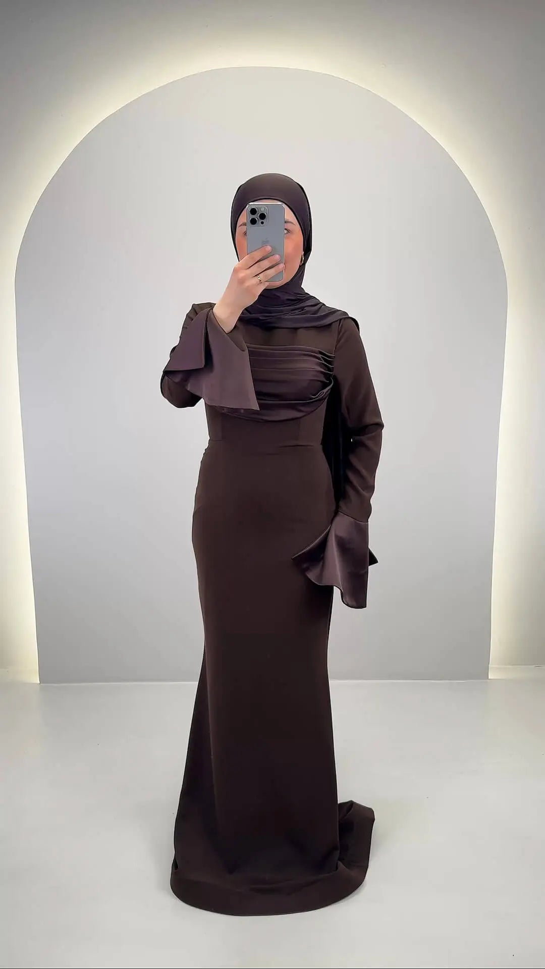Tuana evening dress brown