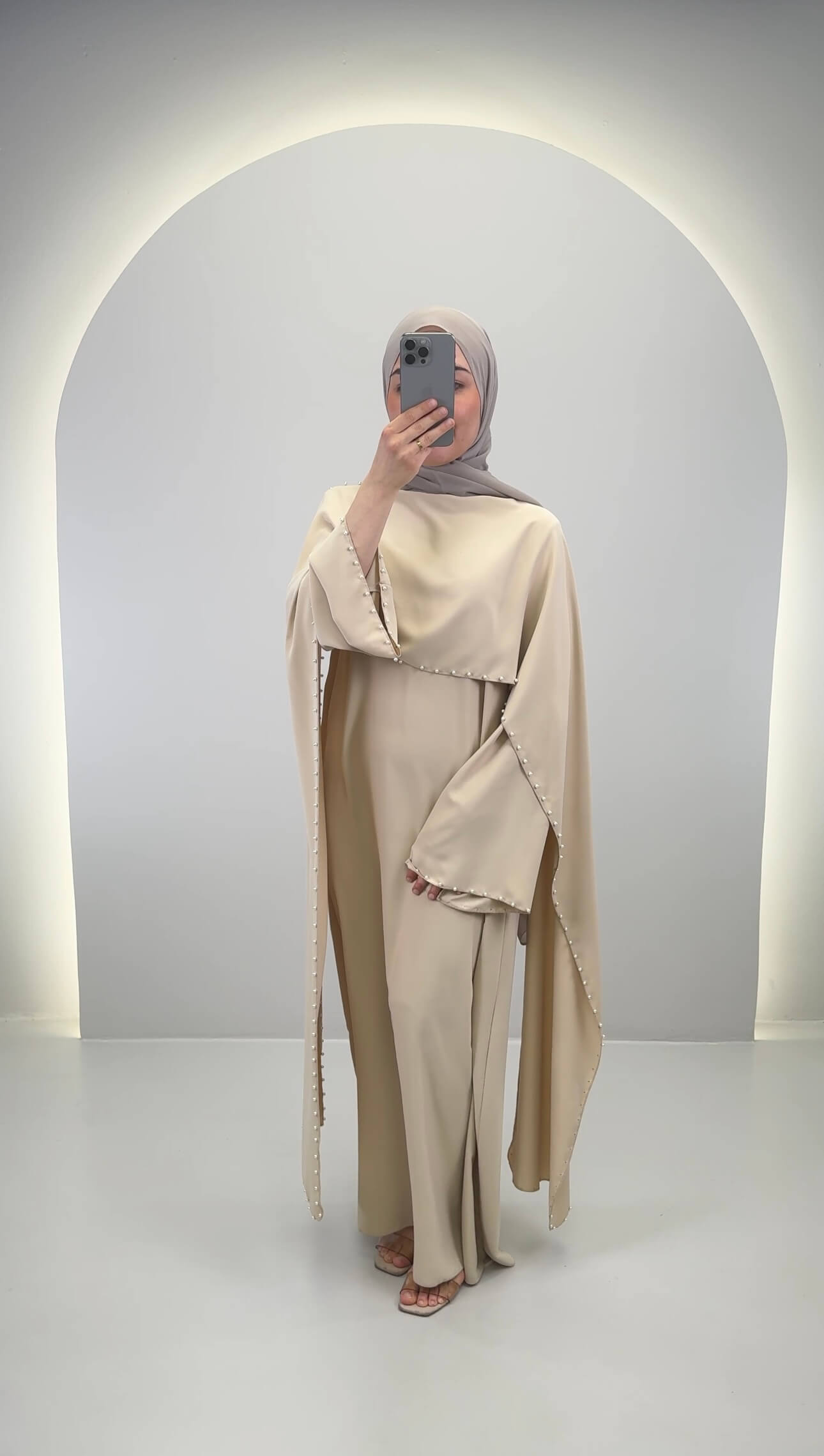 Zerafin Abendkleid Beige