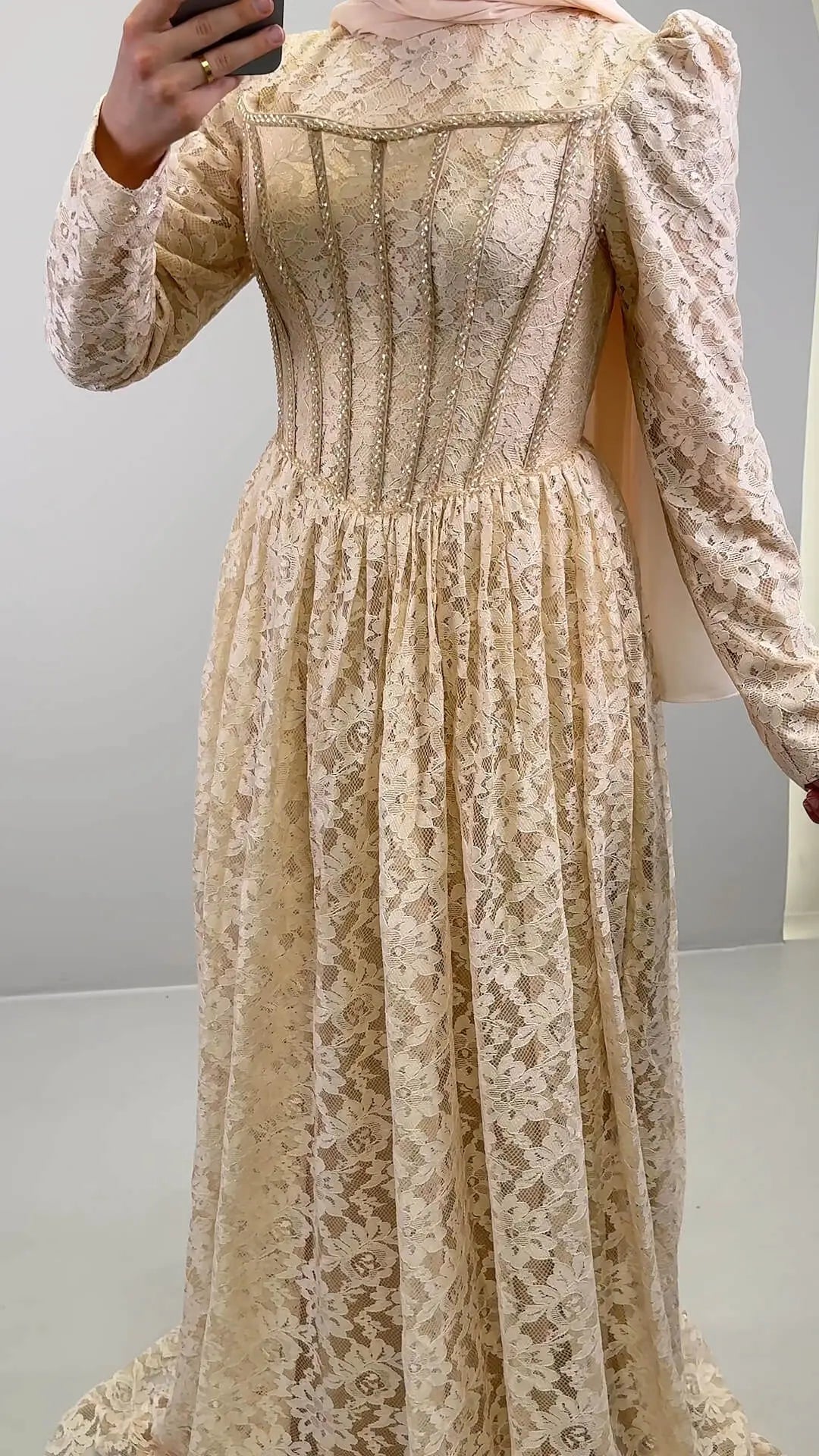 Robe de soirée Mina Beige