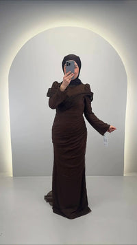 Robe de soirée Misa Marron