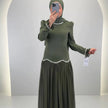 Robe de soirée Yagmur verte