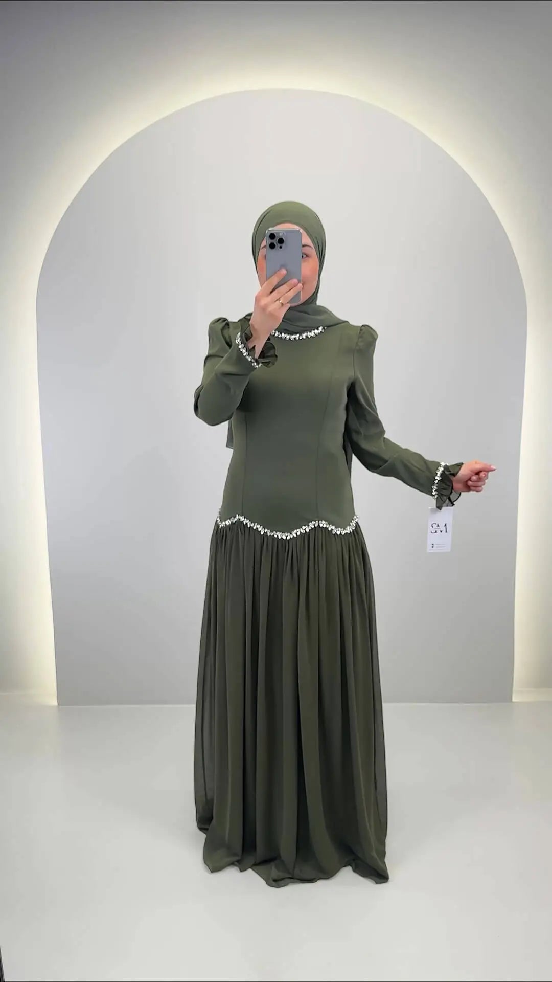Yagmur Abendkleid Grün