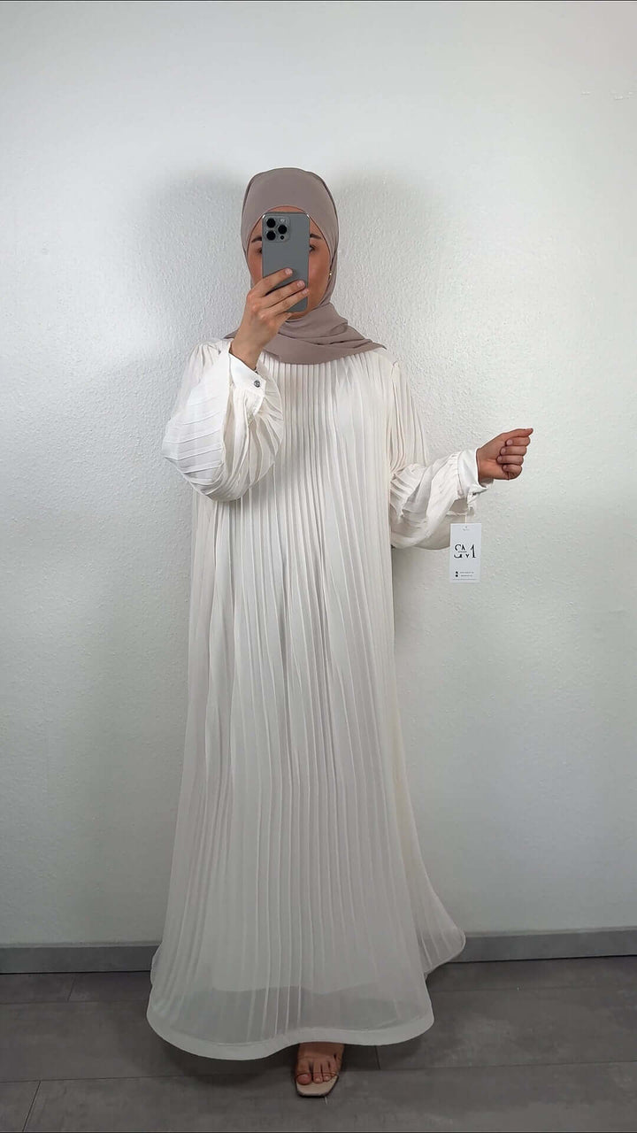 Ajda Abaya Kleid Weiß Semode