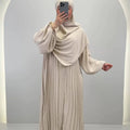 Hifaya Abaya Set avec Khimar Beige