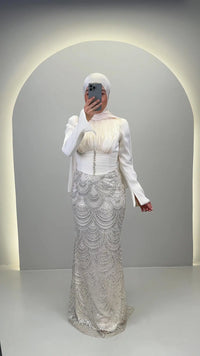 Robe de soirée Beys Beige