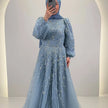 Robe de soirée Elsa bleue