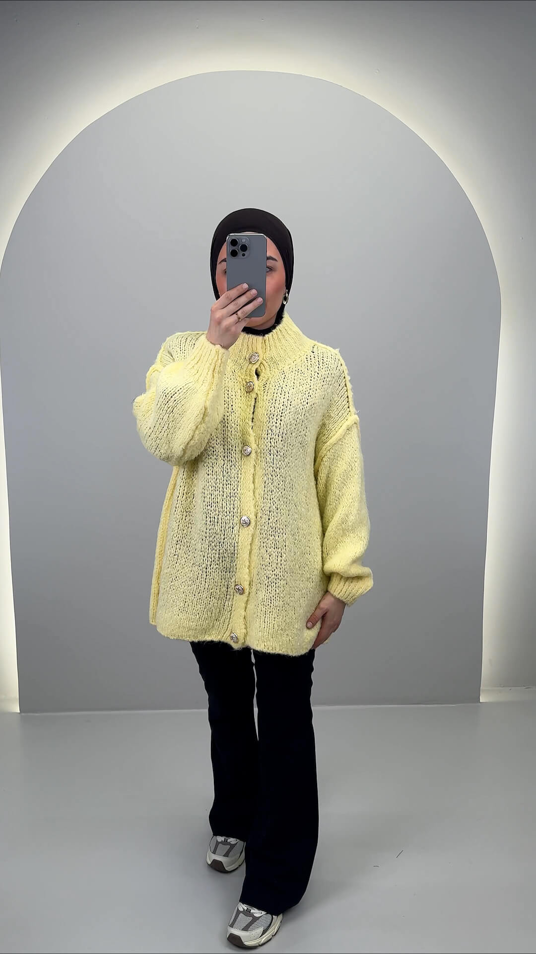 Efla Strickjacke Gelb