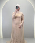 Liora Abendkleid Beige mit HIJAB