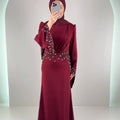 Maya Evening dress Burgundy