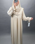 Ensemble Abaya Mila avec Khimar Beige