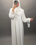 Ensemble Abaya Mila avec Khimar Blanc
