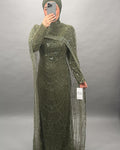 Robe de soirée Milea Kaki