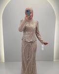 Robe de soirée Miyasa Beige 01