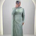 Robe de soirée Asell Menthe
