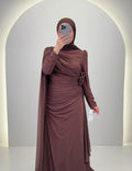 Robe de soirée Nila Marron