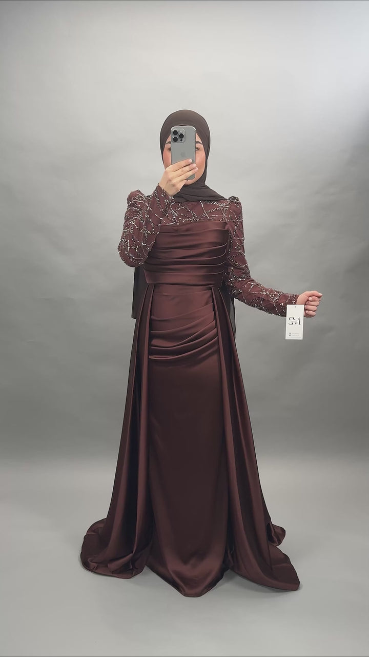 Arzu evening dress brown