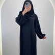 Hifaya Abaya Set with Khimar Black