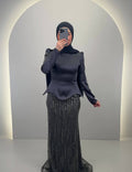 Robe de soirée Sedef Gris