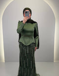 Robe de soirée Sedef Vert