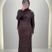 Robe de soirée Tuyana Marron