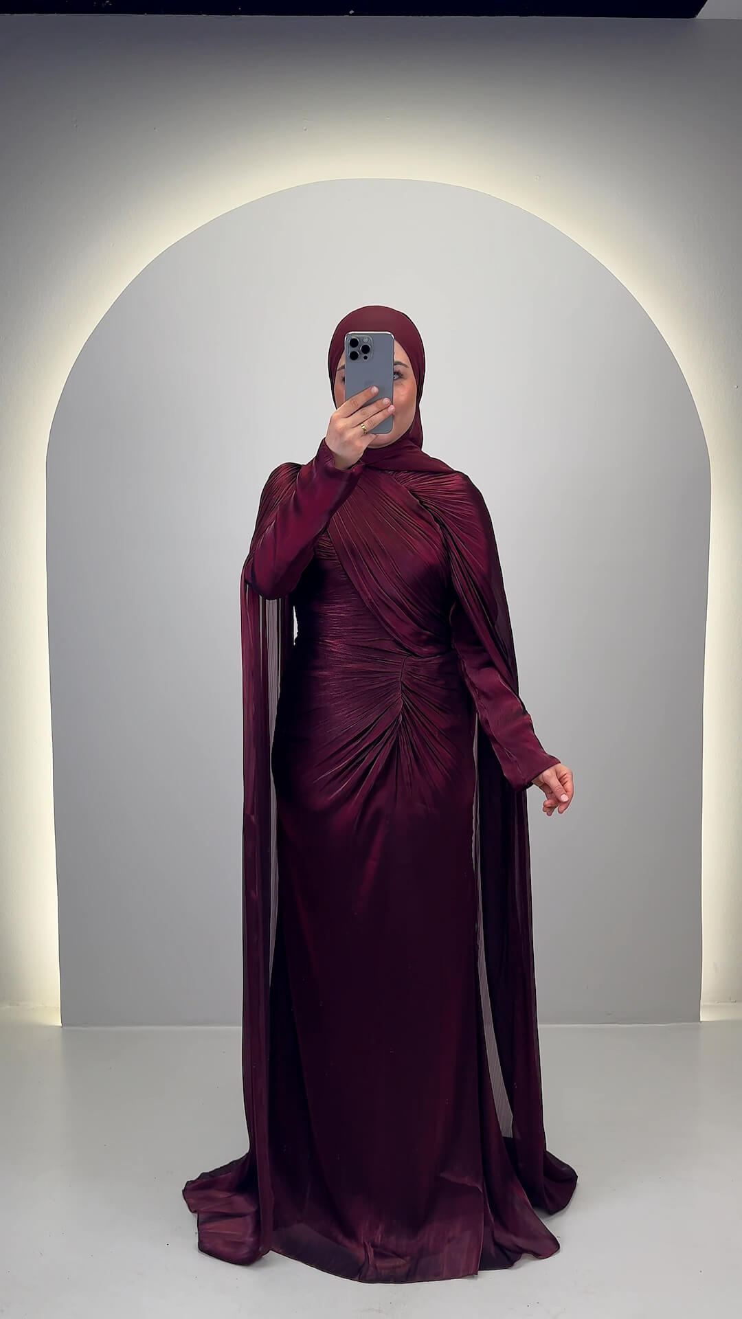 Robe de soirée Emira Bordeaux