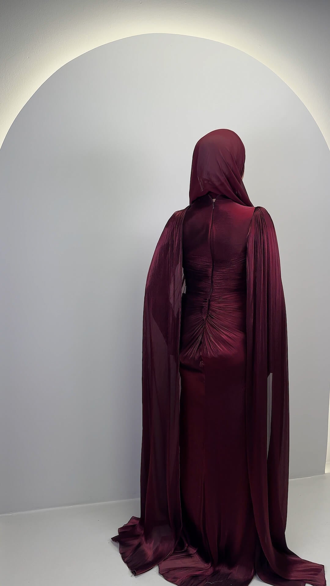 Robe de soirée Emira Bordeaux