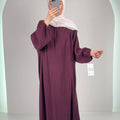 Sera Musselin Kleid Weinrot