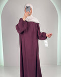 Sera Musselin Kleid Weinrot